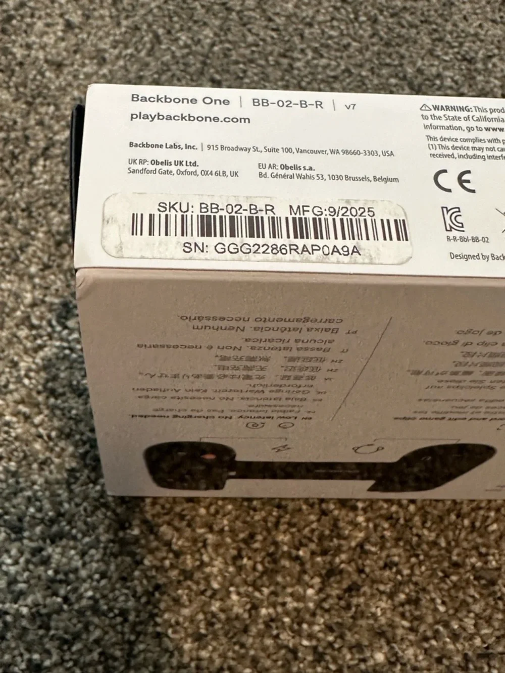 Backbone One Lightning Mobile Gaming Controller for iPhone Black NIB